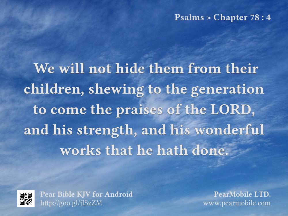 Psalms, Chapter 78:4